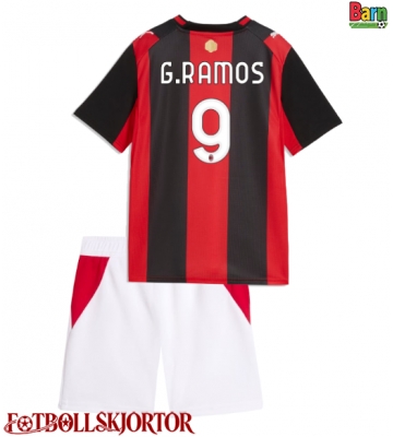 AC Milan Goncalo Ramos #9 Hemmakläder Barn 2026-27 Kortärmad (+ Korta byxor)